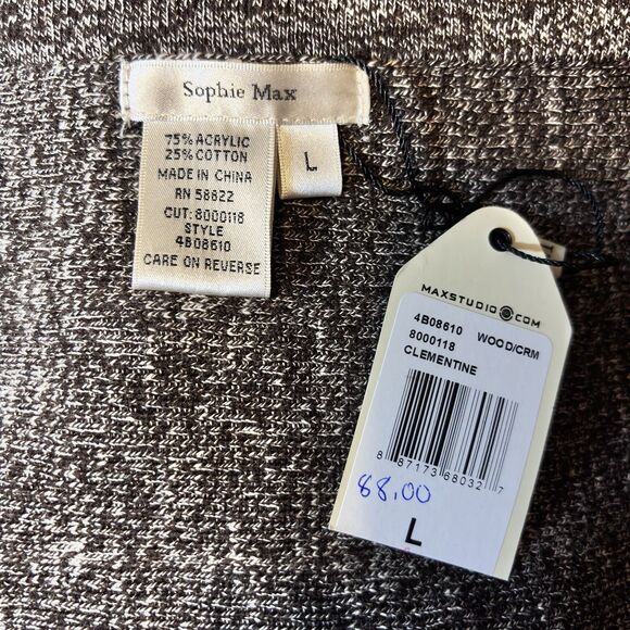 Sophie Max Womens Size L Skirt Black White Above Knee Pull On - Picture 7 of 8